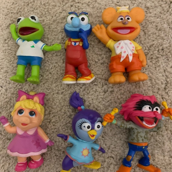 Disney Other - Muppet Babies Figures Lot Of 6, Kermit, Piggy, Gonzo, Fozzie, Animal, Summer